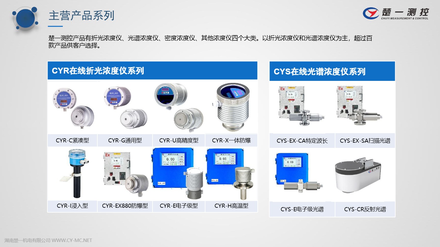 楚一测控根据不同测量介质与工况研发了超百种产品
