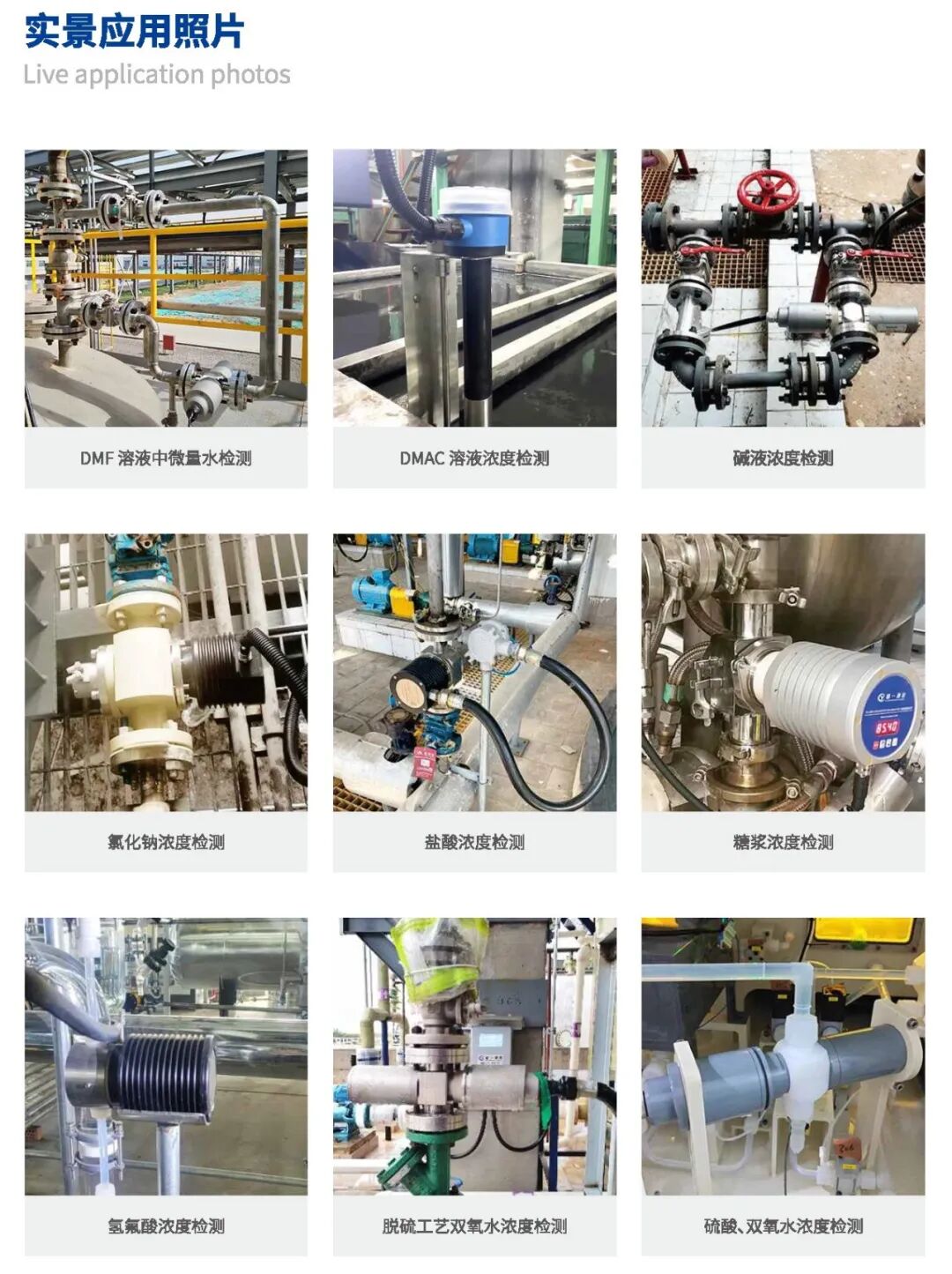 楚一测控在线分析仪表行业应用